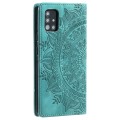 For Samsung Galaxy A51 / M40s 4G Totem Embossed Magnetic Leather Phone Case(Green)