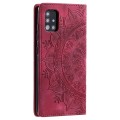 For Samsung Galaxy A71 4G Totem Embossed Magnetic Leather Phone Case(Red)