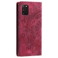 For Samsung Galaxy S20 Totem Embossed Magnetic Leather Phone Case(Red)