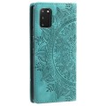 For Samsung Galaxy S20 Totem Embossed Magnetic Leather Phone Case(Green)