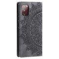 For Samsung Galaxy S20 FE 4G / 5G Totem Embossed Magnetic Leather Phone Case(Grey)