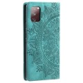 For Samsung Galaxy S20 FE 4G / 5G Totem Embossed Magnetic Leather Phone Case(Green)