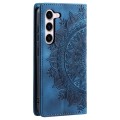 For Samsung Galaxy S23 5G Totem Embossed Magnetic Leather Phone Case(Blue)