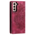 For Samsung Galaxy S23+ 5G Totem Embossed Magnetic Leather Phone Case(Red)