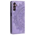 For Samsung Galaxy S24+ 5G Totem Embossed Magnetic Leather Phone Case(Purple)