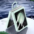 For Samsung Galaxy Z Flip5 Integrated Ultra-thin PC Phone Case with Ring(Green)