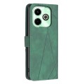 For Infinix Hot 40i Magnetic Buckle Rhombus Texture Leather Phone Case(Green)