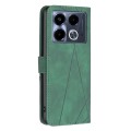 For Infinix Note 40 4G Magnetic Buckle Rhombus Texture Leather Phone Case(Green)