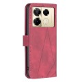 For Infinix Note 40 Pro 4G/5G/40 Pro+ 5G Magnetic Buckle Rhombus Texture Leather Phone Case(Red)