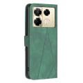 For Infinix Note 40 Pro 4G/5G/40 Pro+ 5G Magnetic Buckle Rhombus Texture Leather Phone Case(Green)