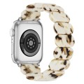 For Apple Watch Series 7 41mm Stretch Rope Resin Watch Band(Nougat)