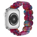 For Apple Watch Series 6 40mm Stretch Rope Resin Watch Band(Pearlescent Rainbow)