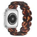 For Apple Watch Series 3 42mm Stretch Rope Resin Watch Band(Tortoiseshell)