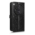 For OPPO Find X7 Ultra Honeycomb Dot Texture Leather Phone Case(Black)