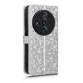 For OPPO Find X7 Ultra Honeycomb Dot Texture Leather Phone Case(Silver)