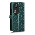 For OPPO Reno11 Pro Global Honeycomb Dot Texture Leather Phone Case(Green)