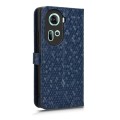 For OPPO Reno11 5G Global Honeycomb Dot Texture Leather Phone Case(Blue)