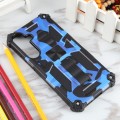 For Samsung Galaxy S24+ 5G Camouflage Armor Kickstand TPU + PC Magnetic Phone Case(Dark Blue)