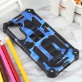 For Samsung Galaxy S24 5G Camouflage Armor Kickstand TPU + PC Magnetic Phone Case(Dark Blue)