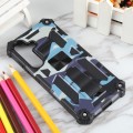 For Samsung Galaxy S24 5G Camouflage Armor Kickstand TPU + PC Magnetic Phone Case(Light Blue)