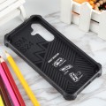 For Samsung Galaxy S24 5G Camouflage Armor Kickstand TPU + PC Magnetic Phone Case(Light Blue)