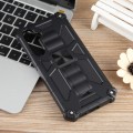 For Samsung Galaxy S23 FE 5G Armor Shockproof TPU + PC Magnetic Phone Case with Holder(Black)