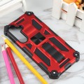 For Samsung Galaxy S24 5G Armor Shockproof TPU + PC Magnetic Phone Case with Holder(Red)