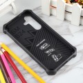 For Samsung Galaxy S24+ 5G Armor Shockproof TPU + PC Magnetic Phone Case with Holder(Blue)