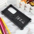 For Samsung Galaxy S24 Ultra 5G Armor Shockproof TPU + PC Magnetic Phone Case with Holder(Black)
