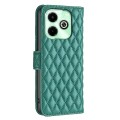 For Infinix Hot 40i Diamond Lattice Wallet Flip Leather Phone Case(Green)