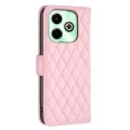 For Infinix Hot 40i Diamond Lattice Wallet Flip Leather Phone Case(Pink)