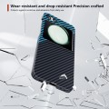 For Samsung Galaxy Z Flip5 All-inclusive Decal Carbon Fiber Texture Protective Phone Case(Gray Blue)