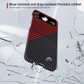 For Samsung Galaxy Z Flip4 All-inclusive Decal Carbon Fiber Texture Protective Phone Case(Gray Red)