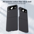 For Samsung Galaxy Z Flip4 All-inclusive Decal Carbon Fiber Texture Protective Phone Case(Black)