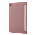 For Samsung Galaxy Tab A9+ TPU Deformation Multi-Fold Leather Tablet Case(Rose Gold)