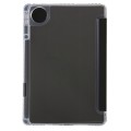 For Huawei Matepad 11 Pro 2024 Clear Acrylic 3-Fold Leather Tablet Case(Black)