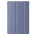 For Huawei Matepad 11 Pro 2024 Clear Acrylic 3-Fold Leather Tablet Case(Lavender Purple)