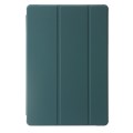 For Huawei MatePad Pro 13.2 2023 Clear Acrylic 3-Fold Leather Tablet Case(Dark Green)