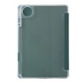 For Huawei MatePad Pro 13.2 2023 Clear Acrylic 3-Fold Leather Tablet Case(Dark Green)