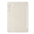 For Huawei MatePad Pro 13.2 2023 Clear Acrylic 3-Fold Leather Tablet Case(White)