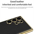 For Samsung Galaxy S24 Ultra 5G GKK Plating TPU + Leather Full Coverage Phone Case(Black)