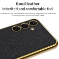For Samsung Galaxy S24 5G GKK Plating TPU + Leather Full Coverage Phone Case(Black)