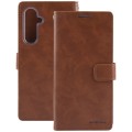 For Samsung Galaxy S23 FE 5G GOOSPERY BLUE MOON Crazy Horse Texture Leather Phone Case(Brown)