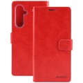 For Samsung Galaxy S23 FE 5G GOOSPERY BLUE MOON Crazy Horse Texture Leather Phone Case(Red)