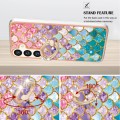 For Samsung Galaxy S24+ 5G Electroplating Pattern IMD TPU Shockproof Case with Rhinestone Ring Holde