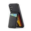 For Samsung Galaxy A13 5G Fierre Shann Crazy Horse Card Holder Back Cover PU Phone Case(Black)