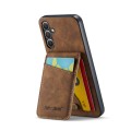 For Samsung Galaxy A13 5G Fierre Shann Crazy Horse Card Holder Back Cover PU Phone Case(Brown)