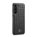 For Samsung Galaxy S24+ 5G Fierre Shann Leather Texture Phone Back Cover Case(Woven Black)