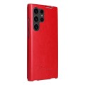 For Samsung Galaxy S24 Ultra 5G Fierre Shann 64 Texture Vertical Flip PU Leather Phone Case(Red)