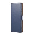 For Samsung Galaxy S24 Ultra 5G Fierre Shann PU Genuine Leather Texture Phone Case(Blue)